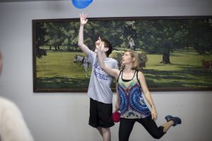 Participants Playing Balloon Lava Game