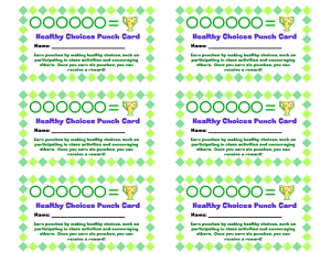 Healthy Choices Punch Card