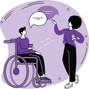 Disability conversation illustration